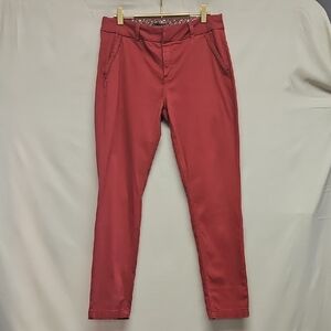 Dictionary "Deevea" Red Stretch Slim Straight Ankle Pants Size 8/29